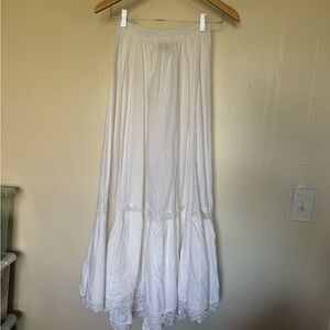 Scully maxi White Lace-Trimmed underskirt